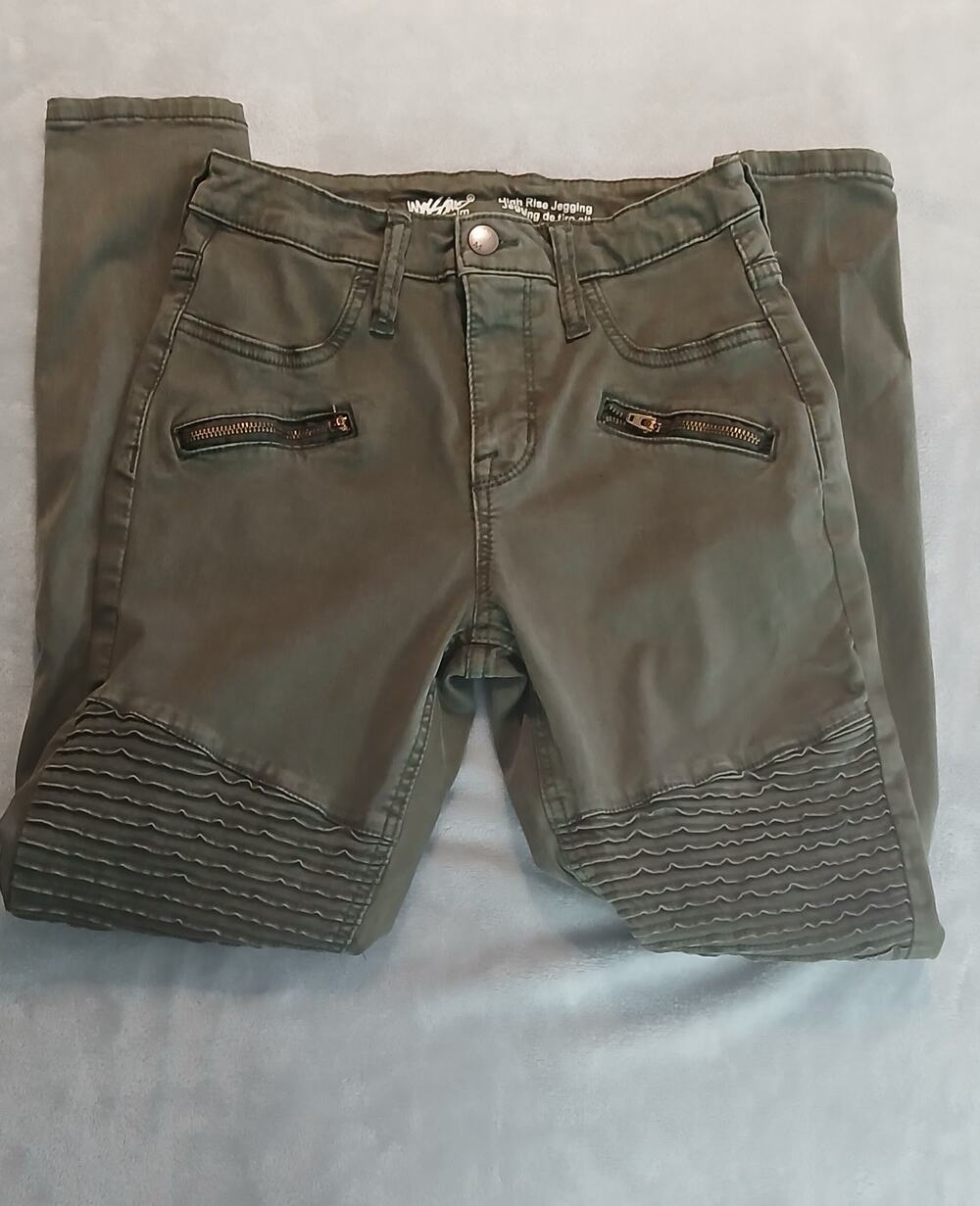Mossimo Super Stretch Green High Rise Jegging with Faux Pockets Size 2/28